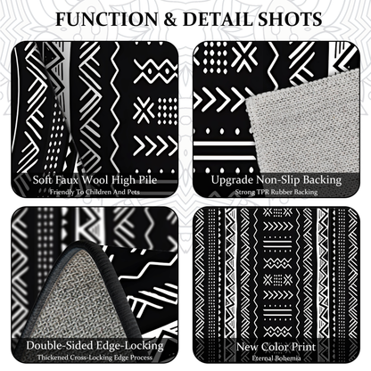 TECHVIDA Kitchen Rug Set 3 Piece,Non Slip Machine Washable Kitchen Mats,Boho Farmhouse Hallway Doormat for Home Decor