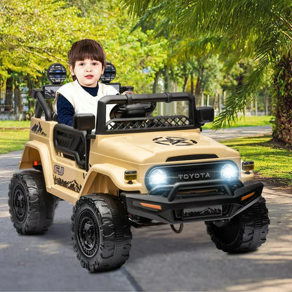 HNH Licensed Toyota FJ 12V Kids Ride On Truck Battery Powered Electric Kids Car Vehicle Toy with Remote Control 3 Speeds