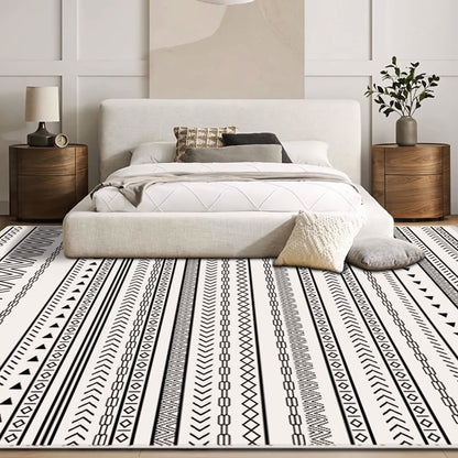 FoxHouse Area Rug Living Room,6x9 Large Soft Machine Washable Boho Moroccan Farmhouse Neutral Stain Resistant Indoor Floor Carpet for Bedroom Dorm - Grey