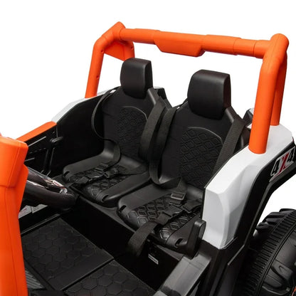 WUBEN 24V XXL 2 Seater Kids Ride on UTV, 4WD Battery Powered Electric Car with Remote Control, Ride On Off-Road Truck for Big Kids with Spring Suspension
