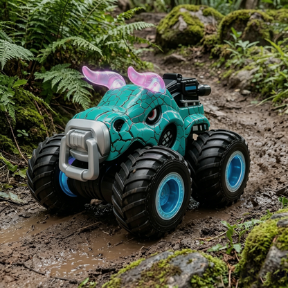 HNH Rc Monster Truck, 1:18 Scale, All Terrain Remote Control Car, Rechargeable Electric Toy, Kids 4-12 Years (2 Batteries)