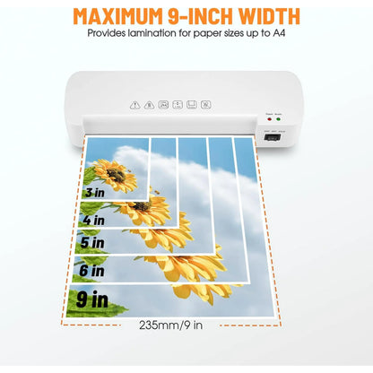 Lakecy Laminator 6 in 1 13 inch A4 Thermal Laminating Machine, Give 15 Pcs Pouches and Paper Trimmer