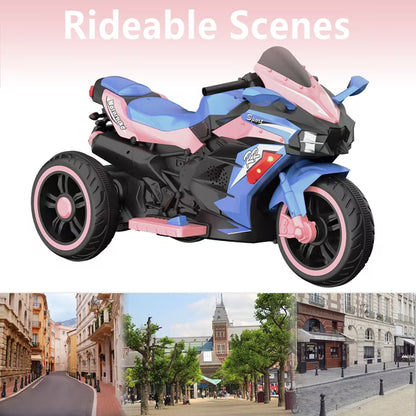 ProToys 12V Kids Motorcycle with Remote Control,Electric Motorbike Ride on Toy,Motorcycle for Kids 3-6 Years Old