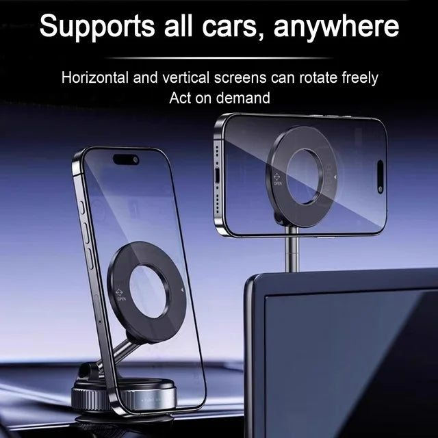 Bangben Magsafe Car Phone Mount, Car Mount Phone Holder with Magnetic Disk, Suit for iPhone 12 13 14 15 and Android Phone, Black