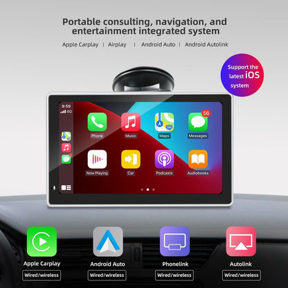 ELTPOWER Portable 7"IPS Car Radio Wireless Apple Carplay/Android Auto Am/Rds Touch Screen