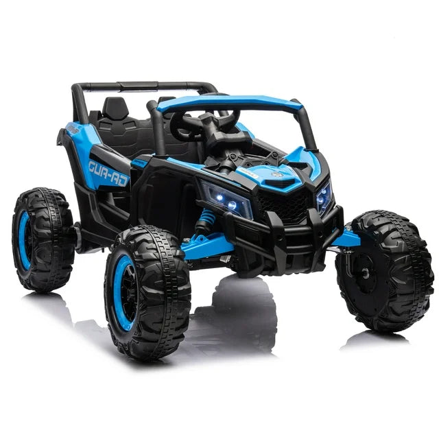 WUBEN 12V Ride on Car with Remote Control, Off-Road Ride On UTV with High-Low Speed Switch, Battery Powered Electric Vehicle for Kids with Music