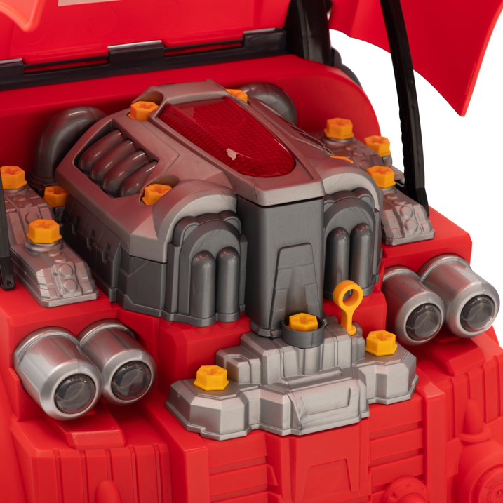 HNH Kids Truck Engine Toy Set for 3-6, Kids Mechanic Repair Set, Take Apart Motor Vehicle, Pretend Play Car Service Station with Light Horn Alarm