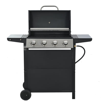Cheelom Portable 4 Burner Barbecue Propane Grill Outdoor grill Stainless Steel Gas Grill 34200 BTU Black