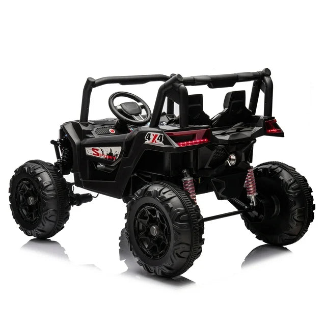 WUBEN 24V 2 Seater Ride on Car for Kids with Remote Control, Battery Powered Ride On UTV Buggy Quad, Ride on Truck for Child with Spring Suspension