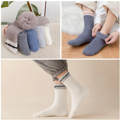 YOMYM Womens Socks Winter Warm Socks Cozy Crew Soft Fluzzy Socks for Women