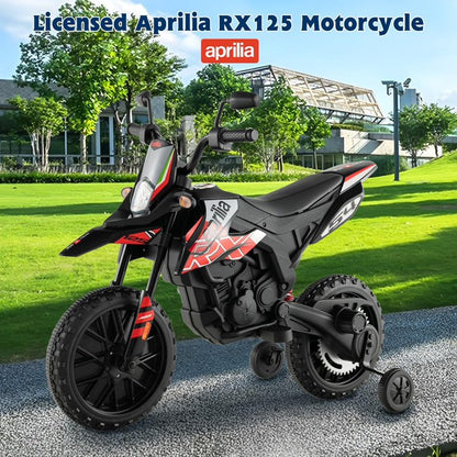 12V Ride Ons for Boys, Mini Electric Child Dirt Bike, Battery Powered Toy Motorcycle, Kids Ride On Motorcycle for Ages 3 Years and Up, Red