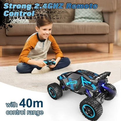 HNH RC Car,1:16 Scale Remote Control Monster Truck with Spray Function, All Terrain off Road RC Monster Vehicle Truck for Child,20+ Km/h