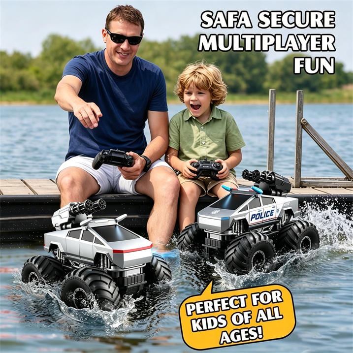 HNH 1:16 Waterproof Monster Truck, Amphibious RC Cars 4WD Remote Control Car Trucks, All Terrain Off-Road Pickup Cybertruck Toy for 6-15 Year Old Boys Girls Kids Gifts