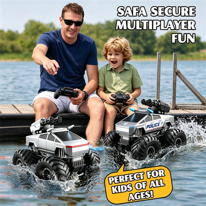 HNH 1:16 Waterproof Monster Truck, Amphibious RC Cars 4WD Remote Control Car Trucks, All Terrain Off-Road Pickup Cybertruck Toy for 6-15 Year Old Boys Girls Kids Gifts