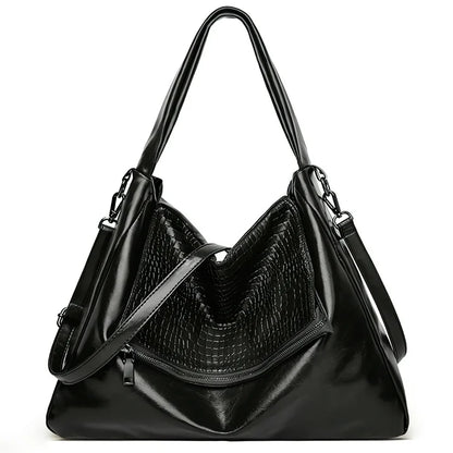 HONGLONG Fashion Ladies Handbags Vintage Tote Bag Pu Leather Large Capacity Shoulder Bag For Women