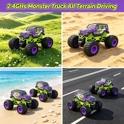 HNH 1:16 RC Cars RC Crawlers, Off Road RC Monster Truck, 2.4GHz 20 Km/h Fast All Terrain Remote Control Car for Boys Girls Ages 4-12, Cool Gift Toy for Kids