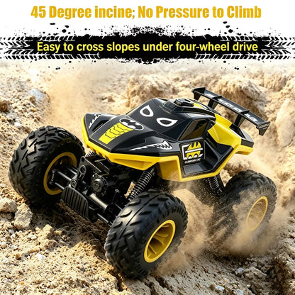 HNH 1:16 Big Monster Trucks Remote Control Car, 4WD RC Car for Kids, High-speed RC Vehicle with Two Battery