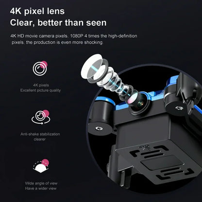 HNH Drone with 4K HD Camera for Kids and Adults, Foldable Drone for Beginners with 3D Flip,2.5 in Width