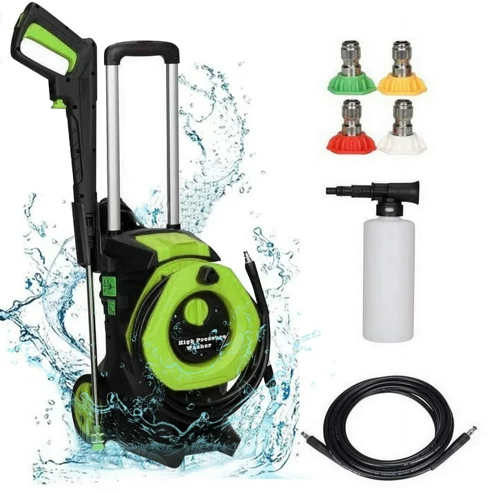 ELTPOWER 3380PSI at 2GPM 1400W Electric Pressure Washer, 4 Nozzles, Soap Bottle