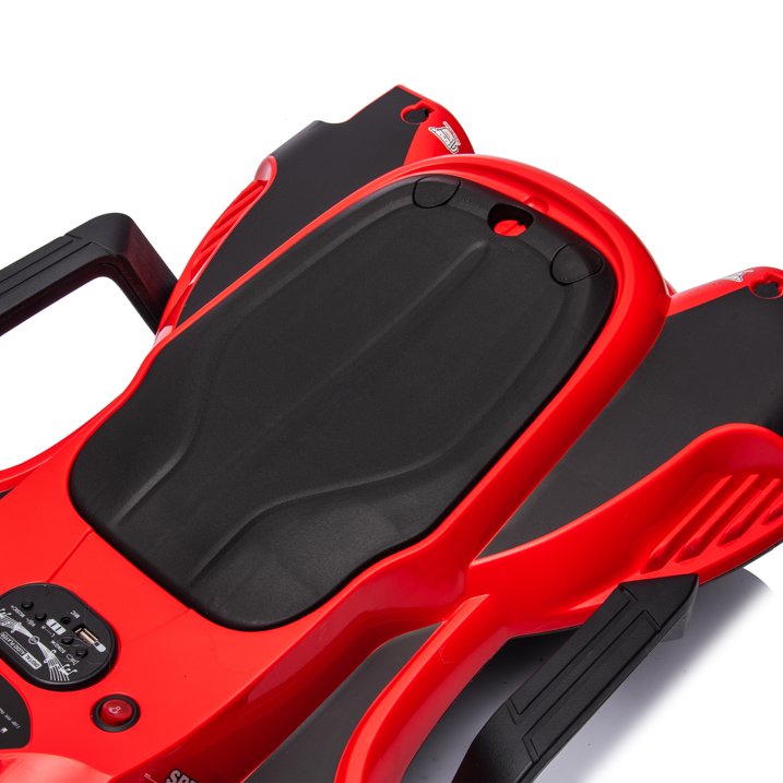 HNH 24V Ride on Toy for Big Kids, Ride on Drift Car with Helmet, Knee Pads,Elbow Pads,Tail light, Spray，6.9 Mph