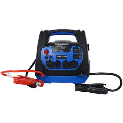 ELTPOWER 12V Emergency Auto Battery Booster Box Rechargeable Jump Starter 1800 Amps Air Compressor and AC 12V DC USB Power Station for Gas Diesel Vehicles