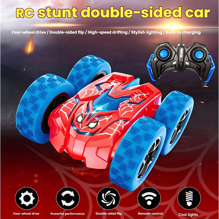 HNH Spider Remote Control Car, Double Sided Mini RC Stunt Car, 360°Rotating Off-Road RC Cars for Boys Age 4-7 8-12 Birthday Xmas Gift