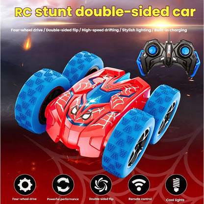 HNH Spider Remote Control Car, Double Sided Mini RC Stunt Car, 360°Rotating Off-Road RC Cars for Boys Age 4-7 8-12 Birthday Xmas Gift