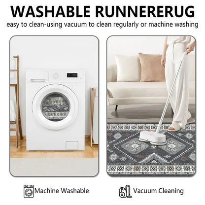 FoxHouse Kitchen Rugs Sets 3 Piece with Runner Non Slip Kitchen Rugs and Mats Washable Kitchen Mats for Floor Thick Kitchen Floor Mat Carpet Runner Rugs for Hallway Laundry Holiday Decor