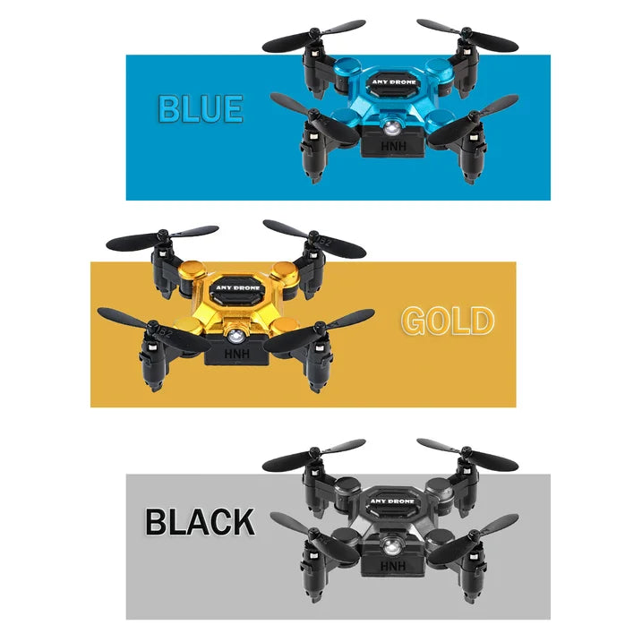 HNH Foldable Mini Drone with 4K Camera, RC Drone for Kids and Adults, FPV Drone Quadcopter with 360 Flip,Trajectory Flight-Gold