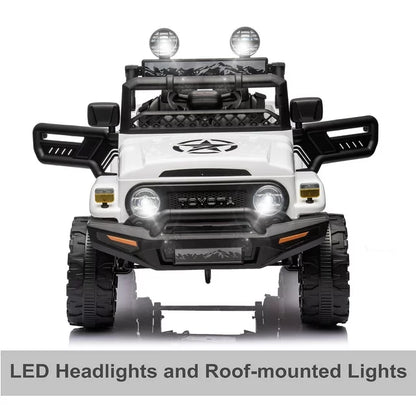 12V Toyota Ride on Car for Kids,Electric Kids Toys Truck with Remote Control,6-8 years old